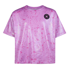 Converse Girls  Shine Print Boxy T-Shirt Beyond Pink