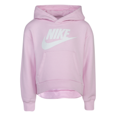 Nike Girls  Club Fleece High Low Po Pink Foam